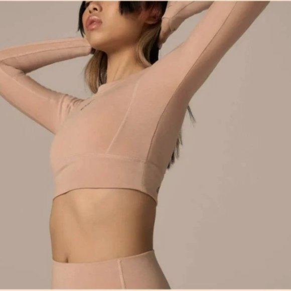 Adidas Stella McCartney TrueStrength Long Sleeve Crop Top - Picture 3 of 8
